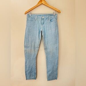 Bubblegum Vintage Low Rise Straight Leg Jeans Light Wash Blue Women Size 5